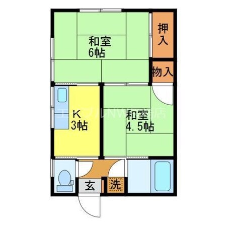 崇福寺駅 徒歩18分 2階の物件間取画像